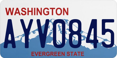 WA license plate AYV0845