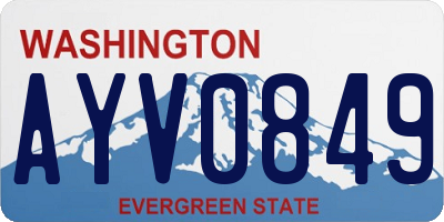WA license plate AYV0849