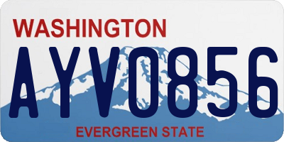 WA license plate AYV0856