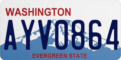 WA license plate AYV0864