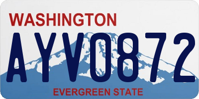 WA license plate AYV0872