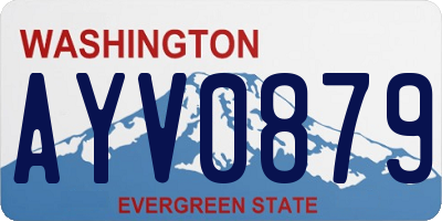 WA license plate AYV0879