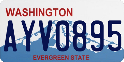 WA license plate AYV0895