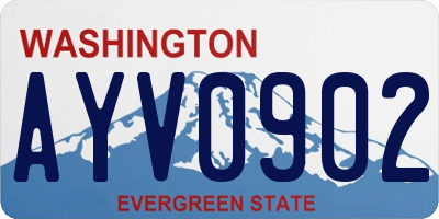 WA license plate AYV0902