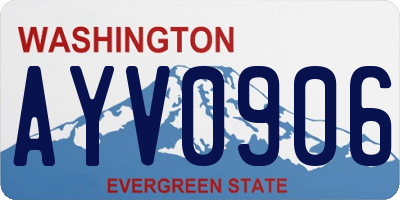 WA license plate AYV0906