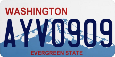 WA license plate AYV0909