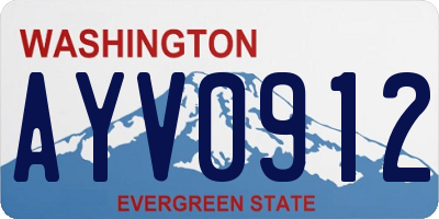 WA license plate AYV0912