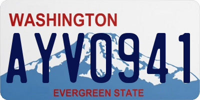WA license plate AYV0941
