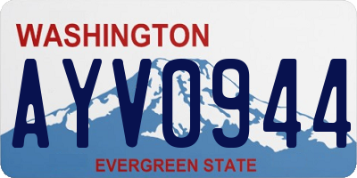 WA license plate AYV0944