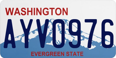 WA license plate AYV0976