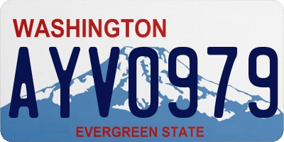 WA license plate AYV0979