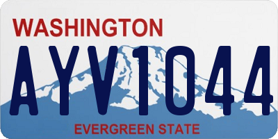 WA license plate AYV1044