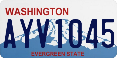 WA license plate AYV1045