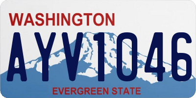 WA license plate AYV1046
