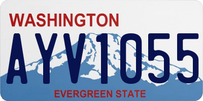 WA license plate AYV1055