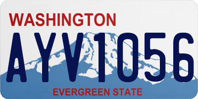 WA license plate AYV1056
