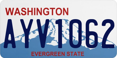 WA license plate AYV1062