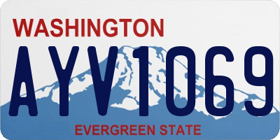 WA license plate AYV1069