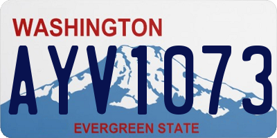 WA license plate AYV1073