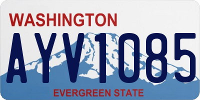 WA license plate AYV1085