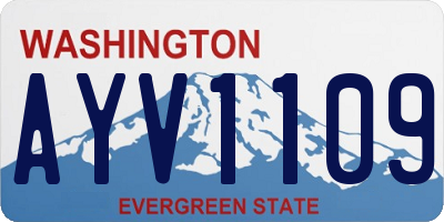 WA license plate AYV1109