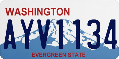 WA license plate AYV1134