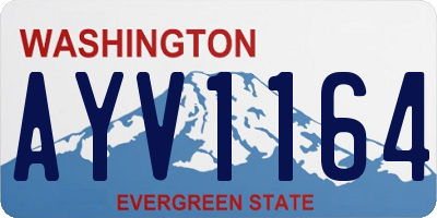 WA license plate AYV1164