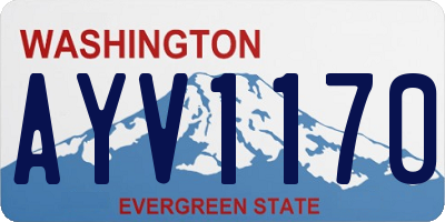 WA license plate AYV1170