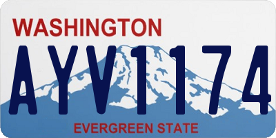 WA license plate AYV1174