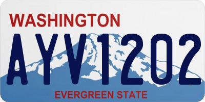 WA license plate AYV1202