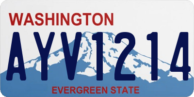 WA license plate AYV1214