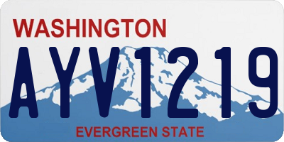 WA license plate AYV1219