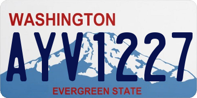 WA license plate AYV1227