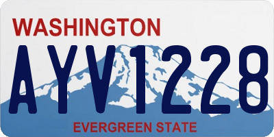WA license plate AYV1228
