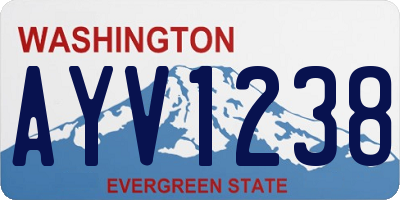 WA license plate AYV1238