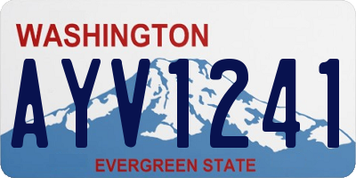 WA license plate AYV1241