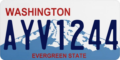 WA license plate AYV1244