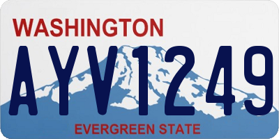 WA license plate AYV1249