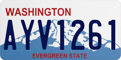 WA license plate AYV1261