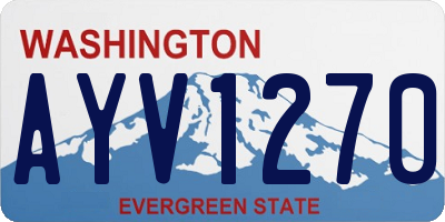 WA license plate AYV1270