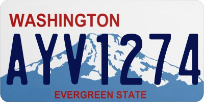 WA license plate AYV1274