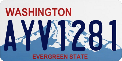 WA license plate AYV1281