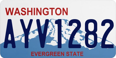 WA license plate AYV1282