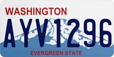 WA license plate AYV1296
