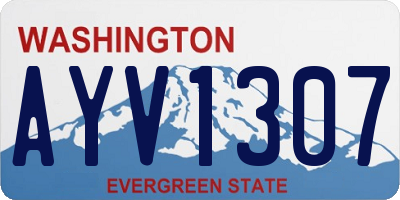 WA license plate AYV1307