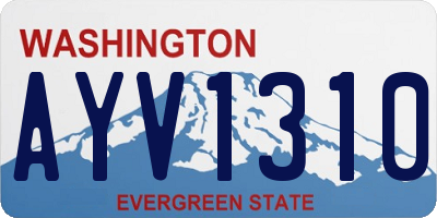 WA license plate AYV1310