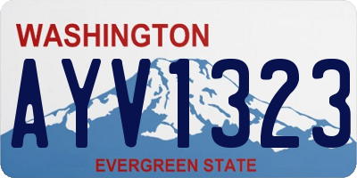 WA license plate AYV1323