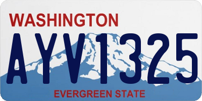 WA license plate AYV1325
