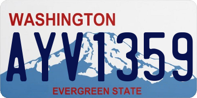 WA license plate AYV1359