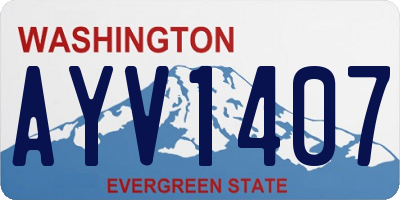 WA license plate AYV1407